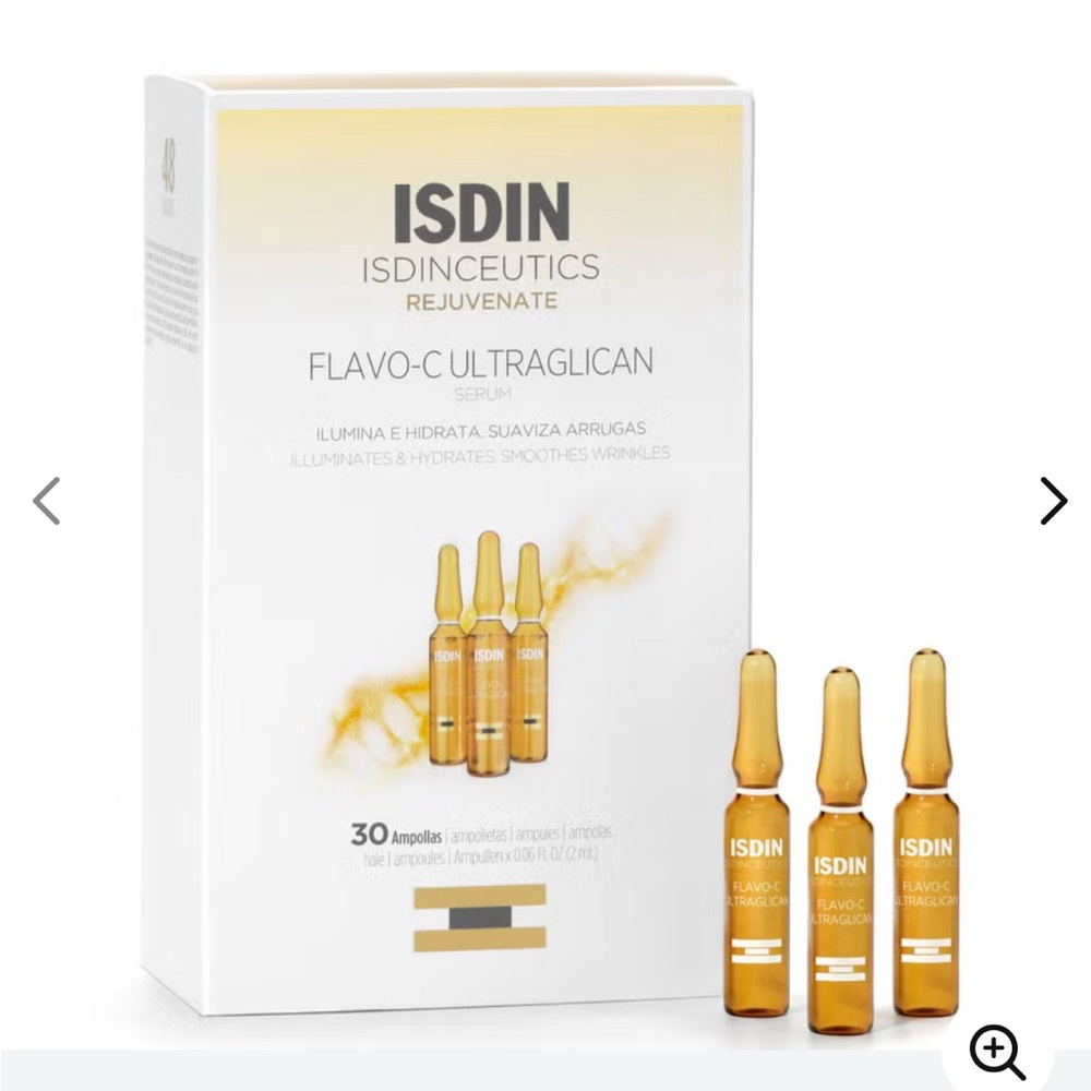 NWT ISDIN Isdinceutics Flavo-C Ultraglican Serum Ampoules (30 ampoules)